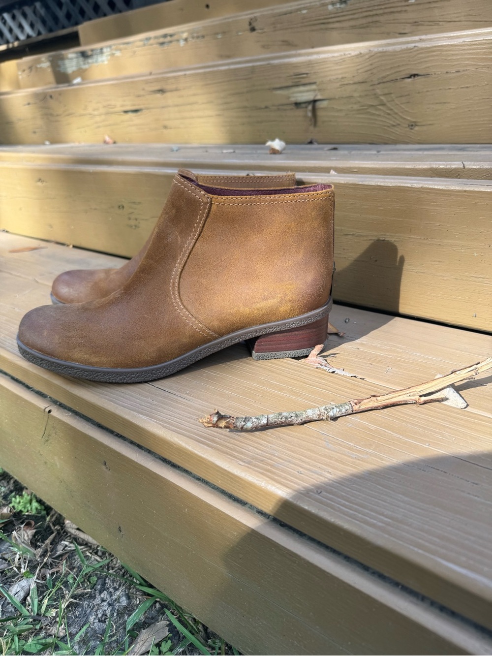 Dansko Chestnut Suede Ankle Booties